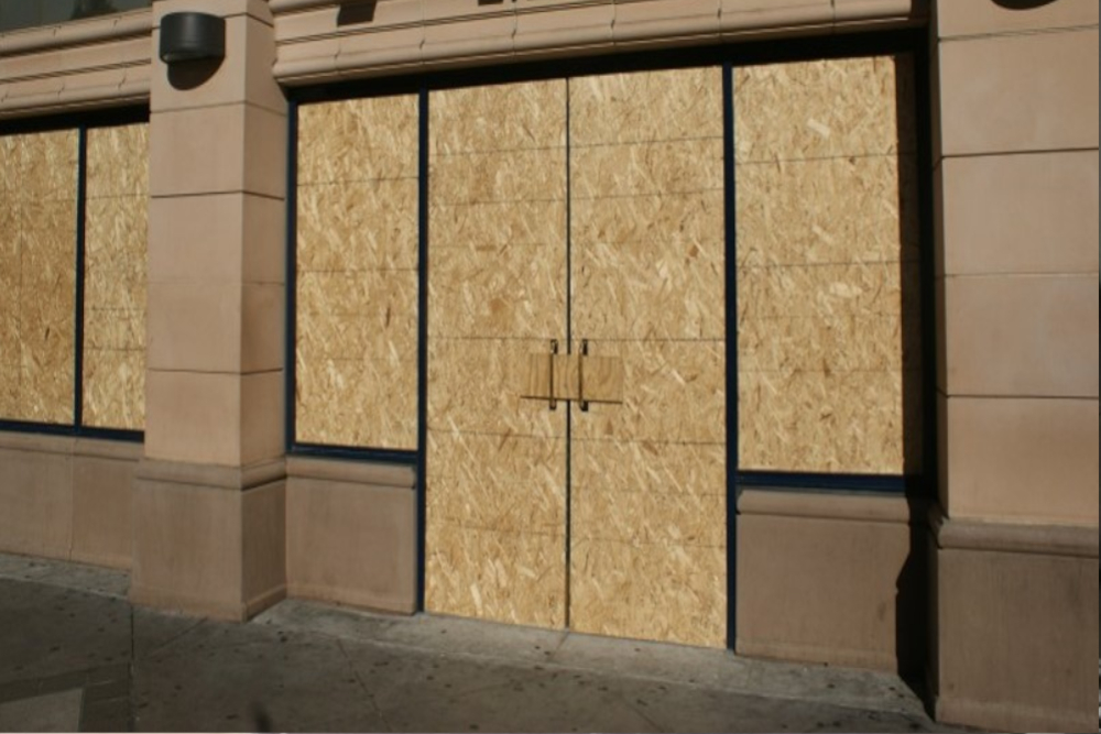 Boarding Up in Aldgate, Monument, Tower Hill, EC3